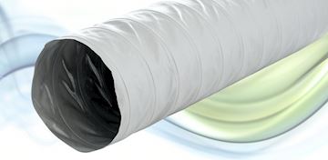 PVCslang 102mm L-10mtr, ongeïsol. pvc slang grijs