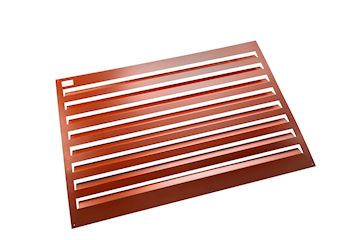 Evolar - Back Panel vrijstaand S brick red