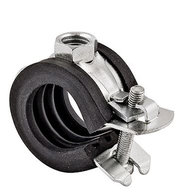Pijpbeugel met rubber inleg 15-19 mm - pr/st (VPE 100)