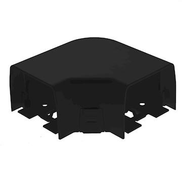 Optimal Duct Black - Platte Bocht 90° - 80 mm vpe 6 stuks
