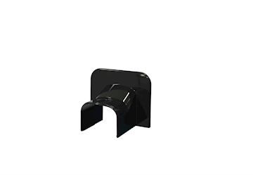Tecnosystemi Optima Zwart plafond eindkap 135 pr/st VPE3